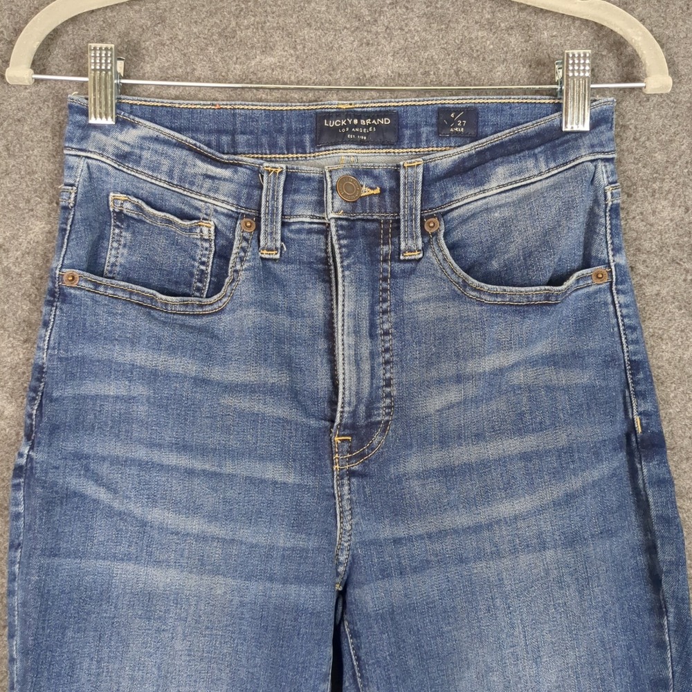 Lucky Brand Bridgette High Rise Skinny‎ Ankle Jeans Womens 4 27 Medium Wash Blue - Picture 5 of 16